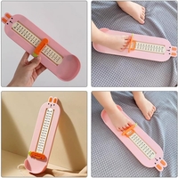 Dispozitiv de Masurat Talpa Piciorului pentru Bebelusi, Flippy, 6-24, Model Iepuras, Roz