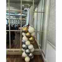 Balon din Folie Metalizata, Flippy, Figurina Cifra, Tema Aniversare 80 cm, Ambalaj Individual, Pai inclus, Umflare cu Aer sau Heliu, Argintiu, Cifra 1