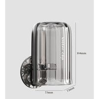 Suport Multifunctional 2 in 1, Pahar si Suport pentru Periuta de Dinti, Flippy, Plastic, Dimensiune: 10.4 x 7.3 x 7.3 cm, Gri