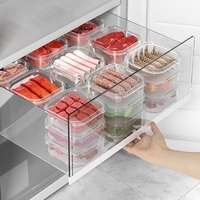 Caserola Alimentara, Flippy, Cutie pentru Pastrare a Alimentelor, Cutie Depozitare pentru Frigider, Sigilata Dreptunghiulara, din Plastic, 12 x 12 x 4.5 cm, 350ml, Transparent