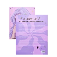 Set 8 Produse de Machiaj, KEVIN & COCO, Violet Fairy, 51 culori, 19.5 x 24.5 x 2.5 cm