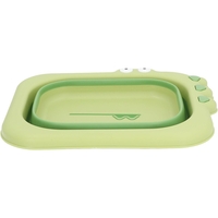 Lavoar Pliabil, Flippy, pentru Copii, din PP/TPE, Portabil, Model Crocodil, 30x24.5x9 cm, Verde