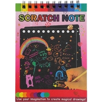 Caiet cu fise razuibile Flippy, DIY Magic Scratch, 12 File, Curcubeu, Creion din Lemn, Cartonase negre, 14 x 10 cm, rosu