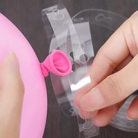 Banda Transparenta pentru Prinderea Baloanelor, Flippy, din PVC, 5 m, Gauri Duble, Transparent