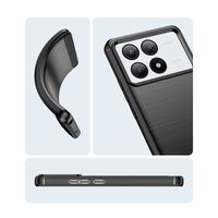 Husa de Protectie pentru Xiaomi Redmi Note 13C 5G, Flippy, Protectie 360, din TPU cu element de Carbon, Anti Alunecare, 1.8 mm, Negru