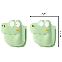 Manusa din Silicon pentru Cuptor, Flippy, Anti-Alunecare, pentru Capace, Oale, Tigai, de Uz Casnic, Rezistent la Temperaturi Inalte, Model Animat, 10x12 cm, Verde