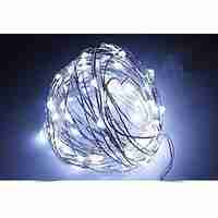 Instalatie Liniara de Craciun, 25 m, 250 Led-uri, Alb Rece, 8 jocuri de lumini, Transformator, Interconectabila, Prelungitor 5 m inclus, Fir Cupru, Flippy