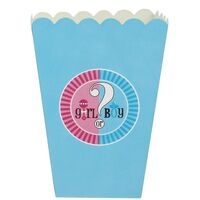 Set 6 Cutii Popcorn Gender Reveal, Flippy, Girl or Boy, din Carton, 13 x 9 cm, Roz/Albastru