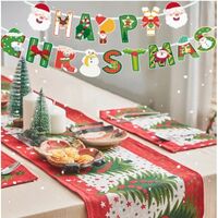 Decoratiune de Craciun, Flippy, Tip Banner, 16 Piese, pentru Usa sau Perete, Multicolor, Sfoara Inclusa, Model C