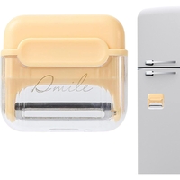 Decojitor/Curatator manual de legume si fructe, Flippy, portabil, cu magnet, doua lame, Inox, Galben, 6.7x6x1.6 cm