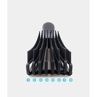 Perie Flexibila, Flippy, pentru Descurcat Par Cret/Umed si Uscat, 8 Brate Mobile, din TPE, 24.5 x 4.5 x 2 cm, Negru