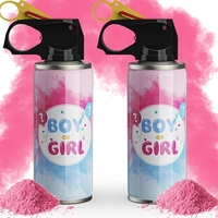 Spray Gender Reveal, Flippy, 260 ml, din Amidon de Porumb, Dezvaluire Gen Bebelusi, Roz