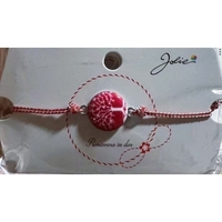 Martisor Bratara Traditionala, Snur Alb Rosu, Multiple Modele de pandantiv cu specific Traditional