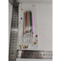 Set 6 Lumanari de Tort, Flippy, din Parafina, 11 x 0.4 cm, Lucioase, Multicolor