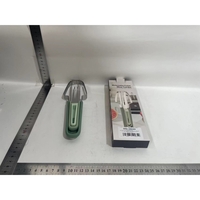 Taietor Decojitor pentru Pepene, Flippy, pentru Legume si Fructe, Multifunctional, Set din 3 Parti, Otel Inoxidabil si Plastic PP, 22.5 x 7 cm Verde