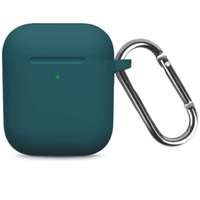 Husa AirPods cu Inel Prindere Verde Inchis