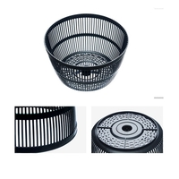 Uscator Manual pentru Salata si Verdeturi, Flippy, Plastic, 20x20x25 cm, Capacitate 5L, Negru