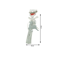 Ornament de brad craciun cerb, Flippy, gri, lemn, 25 cm