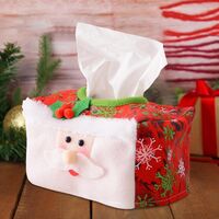 Cutie Decorativa pentru Servetele, Flippy, Model Mos Craciun, Tematica Craciun, 16 x 10 cm, Rosu