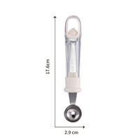 Lingura pentru Bile de Fructe, Flippy, Scobitor Fructe, Ustensila Multifunctionala pentru Fructe, Accesoriu de Bucatarie, Lingura Antialunecare pentru Salata de Fructe, 17.6 x 2.9 cm, Bej