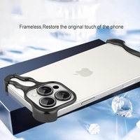 Husa Metalica Compatibila cu iPhone 16 Pro, Flippy, Protectie pentru Colturile Telefonului si Camera, Aliaj, Antisoc, Antizgariere, Negru