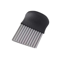 Cutit pentru Cartofi Ondulati, Flippy, pentru Legume, Forma Ondulata, Usor de Utilizat, Taiere, Negru
