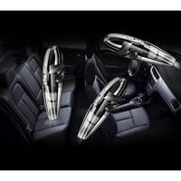 Aspirator de Mana Portabil Turbo, Flippy, pentru Uz Caznic sau Auto, Functie de Aspirare Umeda si Uscata, Incarcare USB, 32.000 rot/min, Putere 120W, Aspirare cu Vid de 4 Bar, 5 Accesorii pentru Spatii Inguste, Negru