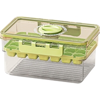 Forma de Gheata, Flippy, un Strat, Inchidere Etans, din PP+PET, 19 x 12 x 9.5 cm, Verde