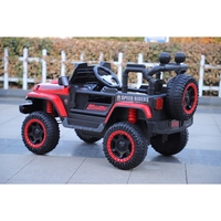 Masina Electrica pentru Copii, Flippy, Off-Road, Conectare Bluetooth, telecomanda, Tractiune Spate, Lumina Intermitenta, Baterie 12V 7Ah, 120 x 63 x 68cm, Rosu