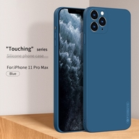 Husa protectie compatibila cu Apple iPhone 11 Pro Max Liquid Silicone Case Albastru inchis