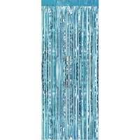 Perdea Franjurata, Flippy, Model Decor Petrecere, pentru Fundal de Poze, Amenajare Colorata a Petrecerii, Dimensiune 100x200 cm, Albastru Deschis