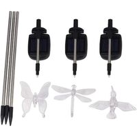 Set 3 Lampi Solare LED tip pasare-fluture-libelula, Inaltime 43 cm, Flippy, Multicolor