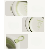 Cada Pliabila pentru Baie pentru Copii, Flippy, Cadita pentru Bebelusi, Model Romb cu Balon, Verde, 31.5x31.5x3.5 cm, 3L