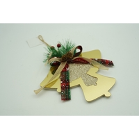 Ornament brad, Flippy, Clopotei, Auriu, Lucios, 16*17CM, Acril, Interior/ Exterior