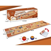 Joc Interactiv, Flippy, Covor de Basket 90 x 20 cm, 1-4 Jucatori, +5 Ani, 6 Mingi Incluse, Maro