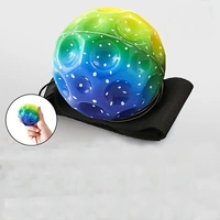 Minge Saltareata Hiperelastica, Flippy, Space Moon Ball foarte Elastica, Antistress pentru Copii, Diametru 66 mm, Multicolor Verde