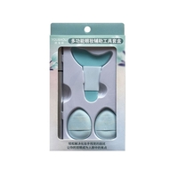 Kit de Aplicare Tus, Flippy, pentru Incepatori, Accesoriu Machiaj, 4 Produse, Tus Impermeabil, Negru, Cutie Mint