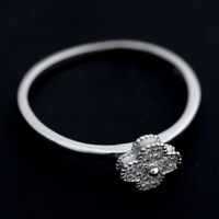 Inel din Argint 925, Trifoi cu Pietre, marimea 57