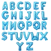 Balon Folie Metalizata Litera M, Flippy, 40 cm, Cu Imprimeu Stelute, Umflati cu Heliu sau Aer, Ambalaj Individual, Pai inclus, Albastru