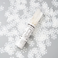 Tun de Confetti, Flippy, 30 cm, Model Fulgi de Zapada din Hartie, Ambalaj din PET, Alb