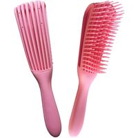 Perie Flexibila, Flippy, pentru Descurcat Par Cret/Umed si Uscat, 8 Brate Mobile, din TPE, 24.5 x 4.5 x 2 cm, Roz