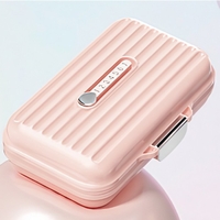 Cutie Medicamente, Flippy, Roz, 7 Compartimente, Portabila si Compacta, 11x7.2x3.5 cm, Ideala pentru Uzul Cotidian