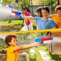 Pistol cu Apa pentru Copii, Rezervor, Pentru Piscina/Plaja, Flippy, 6ani+,  Albastru deschis/Rosu, 300ML
