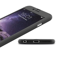 Husa Apple iPhone 6/6S IPAKY Full Cover 360 Negru + Folie Cadou
