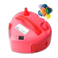 Pompa Electrica Pentru Umflat Baloane, 600 W, in Forma de Inima, Doua Capete de Umflat, din Plastic, Rosu
