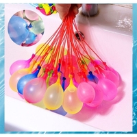 Set 111 Baloane din Latex, Flippy, Aqua Party, Sistem de Umplere Rapida, 10 cm Diametru, Multicolor
