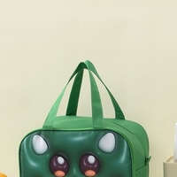 Geantă Frigorifică, Flippy, cu Desene Animat 3D, Portabilă pentru Copii, de Prânz, din Pânză Oxford, 27.5x18x20 cm, Model Crocodil, Verde