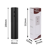 Tirbuson Electric, Flippy, Deschizator Sticle de Vin, Incarcare USB, 20 x 4.6 cm, Negru