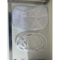 Husa de Spalare Sapca, Flippy, pentru Masina de Spalat, din Poliester, Circumferinta 53 cm, cu Fermoar, cu Suport Sapca, Alb/Albastru