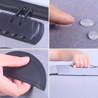 Geanta Flippy pentru Depozitare Acte si Documente, Facturi, Carduri, cu Cod de Securitate, 5 Compartimente, Impermeabila, 37 x 20 x 27 cm, Gri